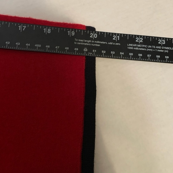 Calvin Klein Women’s Cardigan Sweater Wool Blend Large Red/Black - Picture 10 of 13